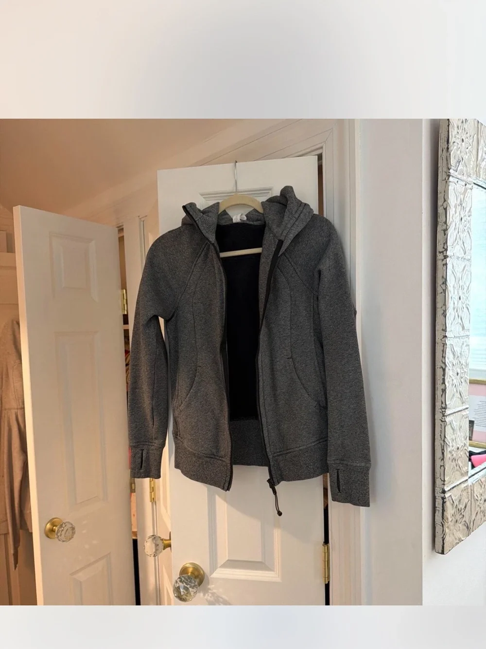 lululemon athletica Charcoal Gray Scuba Hooded Jacket